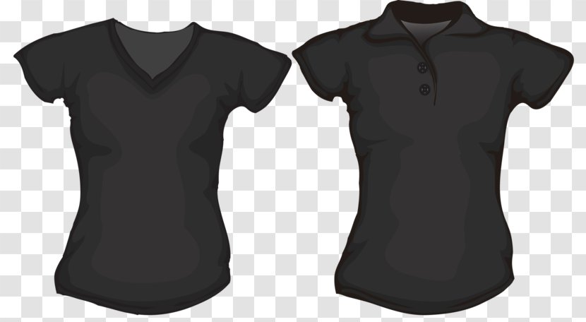 T-shirt Polo Shirt Clothing Clip Art - Sportswear - Black Transparent PNG