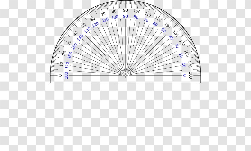 Protractor Degree Measurement Radian Angle - Geometry - Scale Drawing Transparent PNG