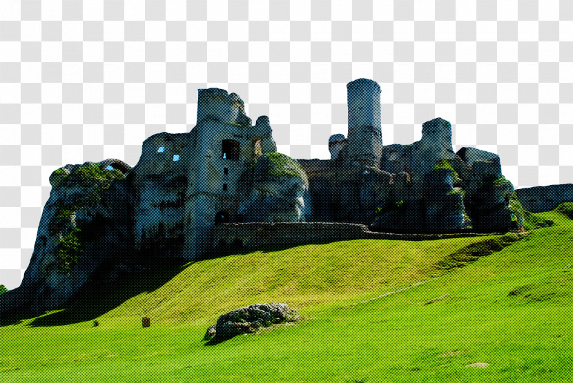 Zamek Ogrodzieniec Castle Ruins Ogrodzieniec Fortification Transparent PNG