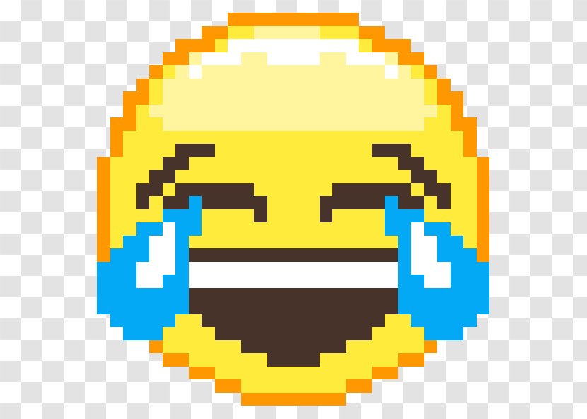 Face With Tears Of Joy Emoji Pixel Art Minecraft LOL Laughter - Lol Transparent PNG
