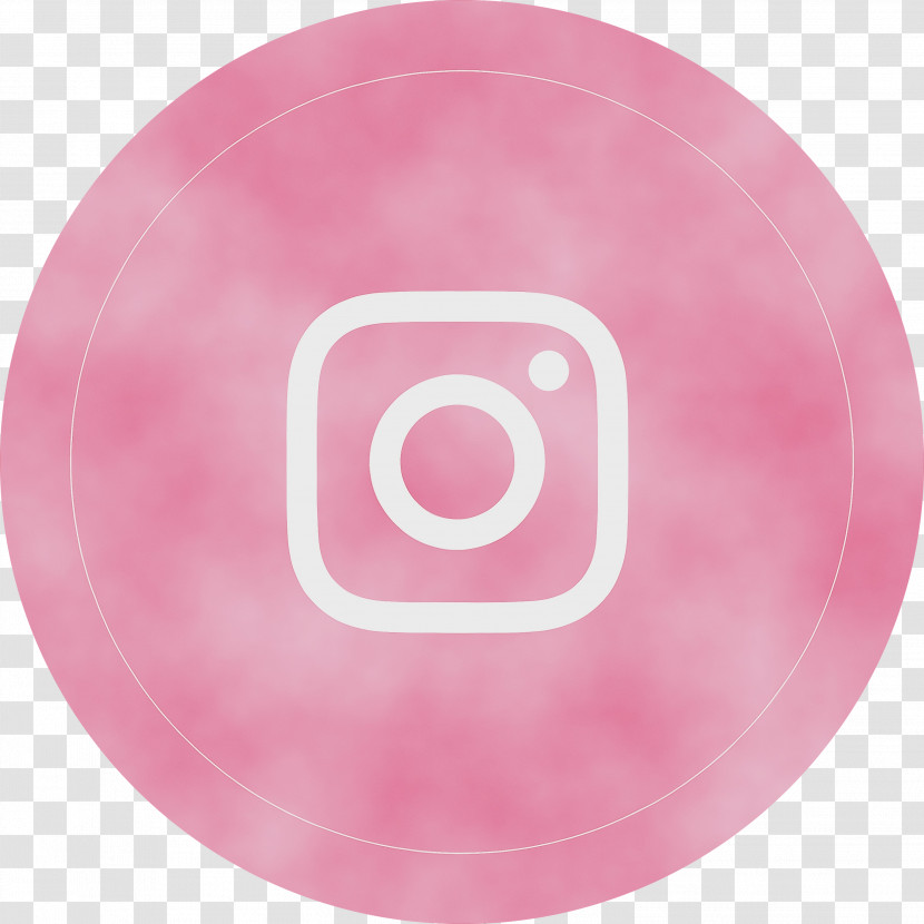 Instagram Logo Icon Watercolor Paint Wet Ink Transparent PNG