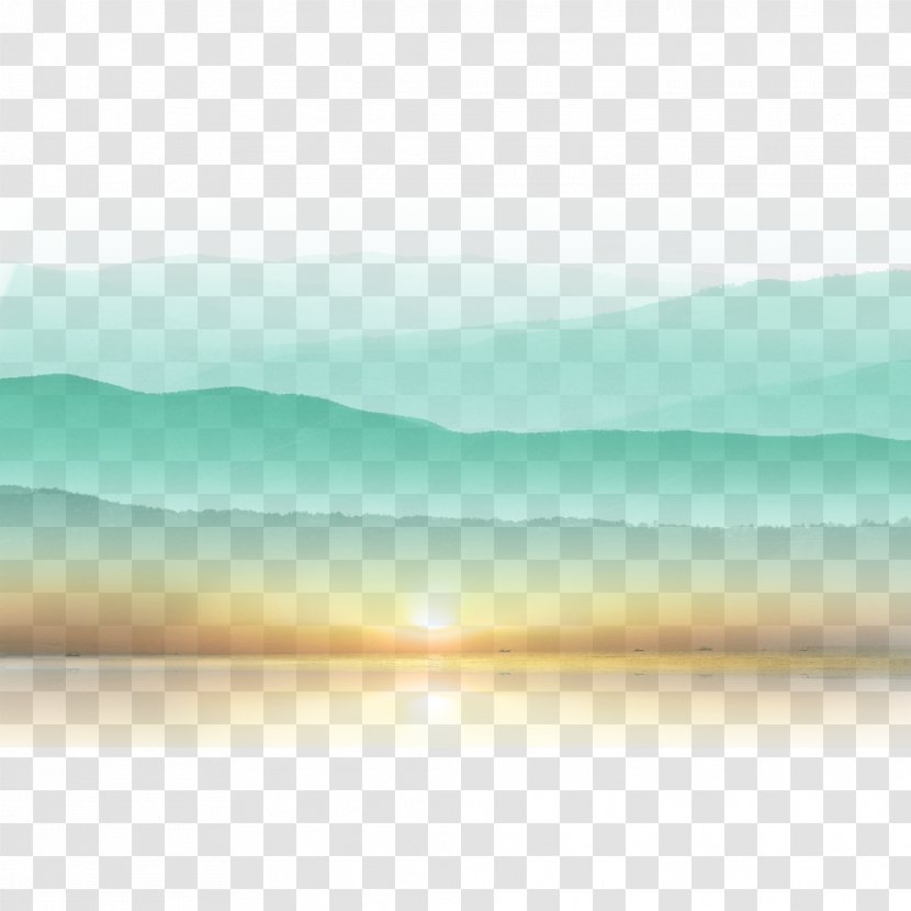 Computer Graphics - Fundal - Sunset Mountain Transparent PNG