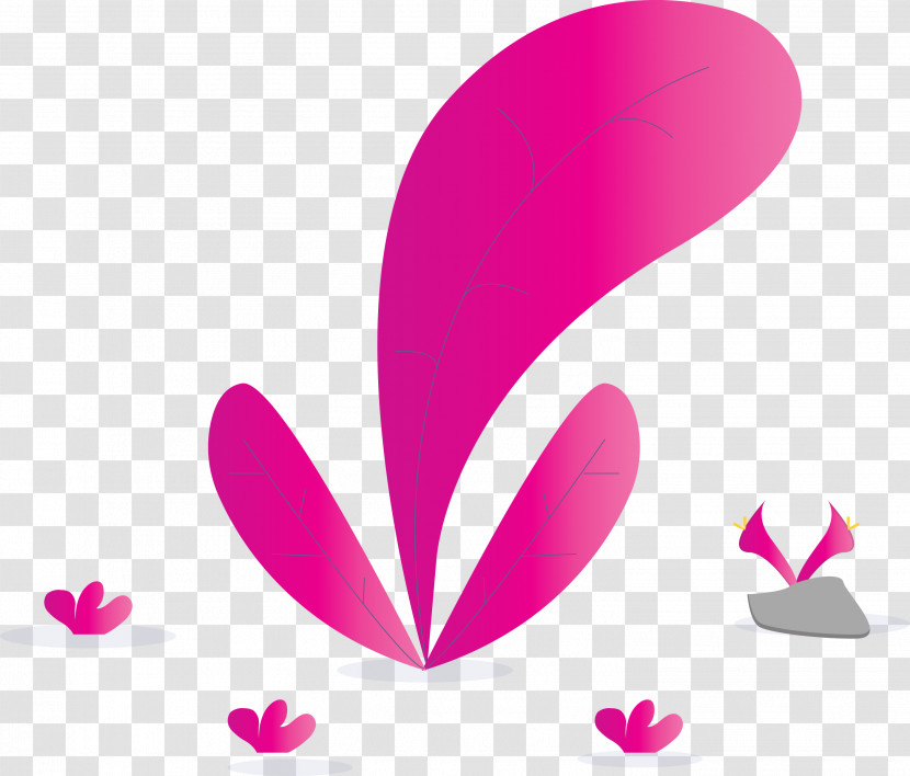 Pink Heart Petal Magenta Leaf Transparent PNG
