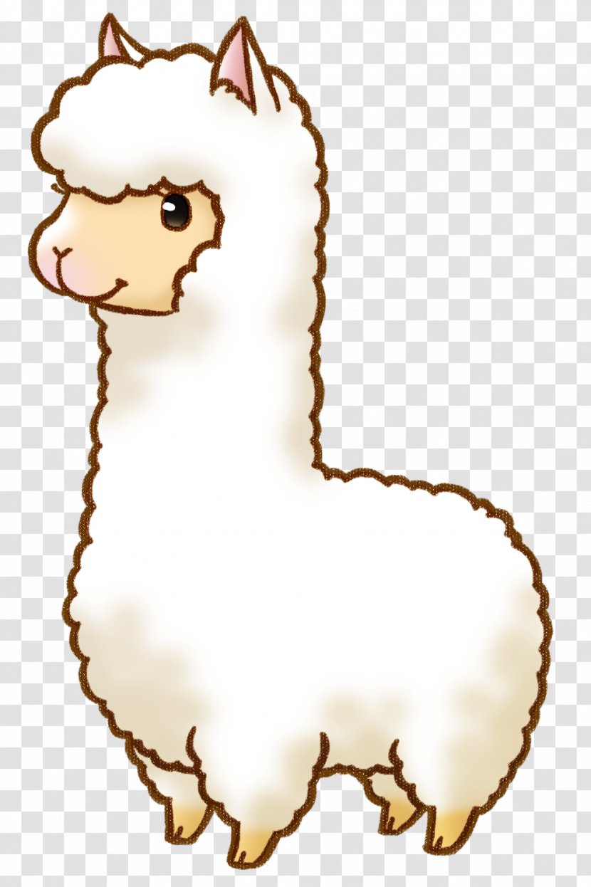 Alpaca Llama Drawing Cartoon Clip Art - Blushing Emoji Transparent PNG