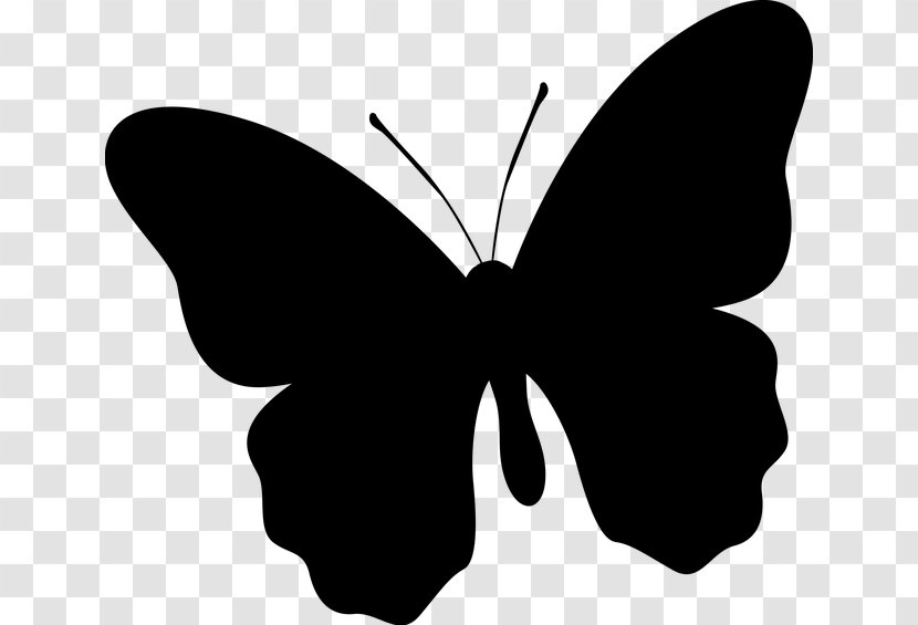 Brush-footed Butterflies Clip Art Silhouette Leaf Black M - Swallowtail Butterfly Transparent PNG
