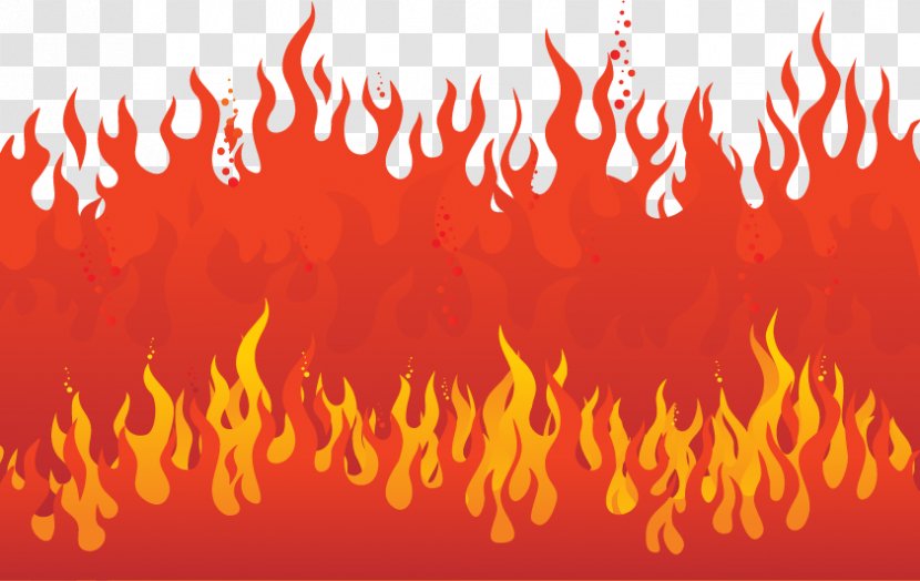 Flame Fire - Orange - Vector Painted Red Transparent PNG