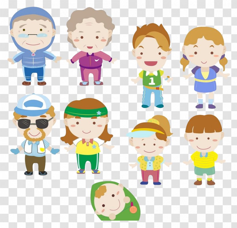 Cartoon Family Royalty-free Clip Art - Photography - Honor Their Parents Elders Transparent PNG