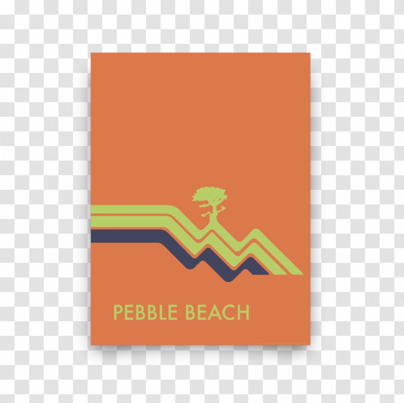 Pebble Beach Green Logo Wave - Yellow - Orange Waves Transparent PNG