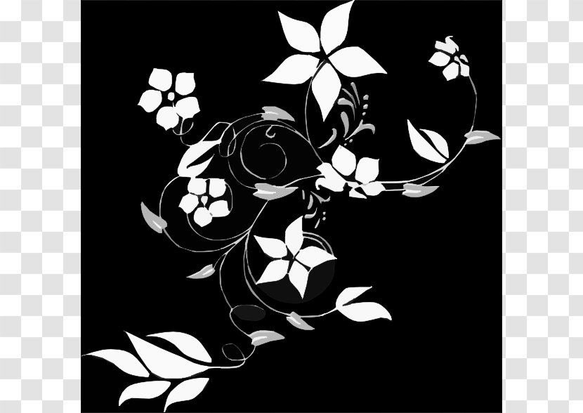 Vine Black And White Illustration - Stockxchng - Sue Cliparts Transparent PNG