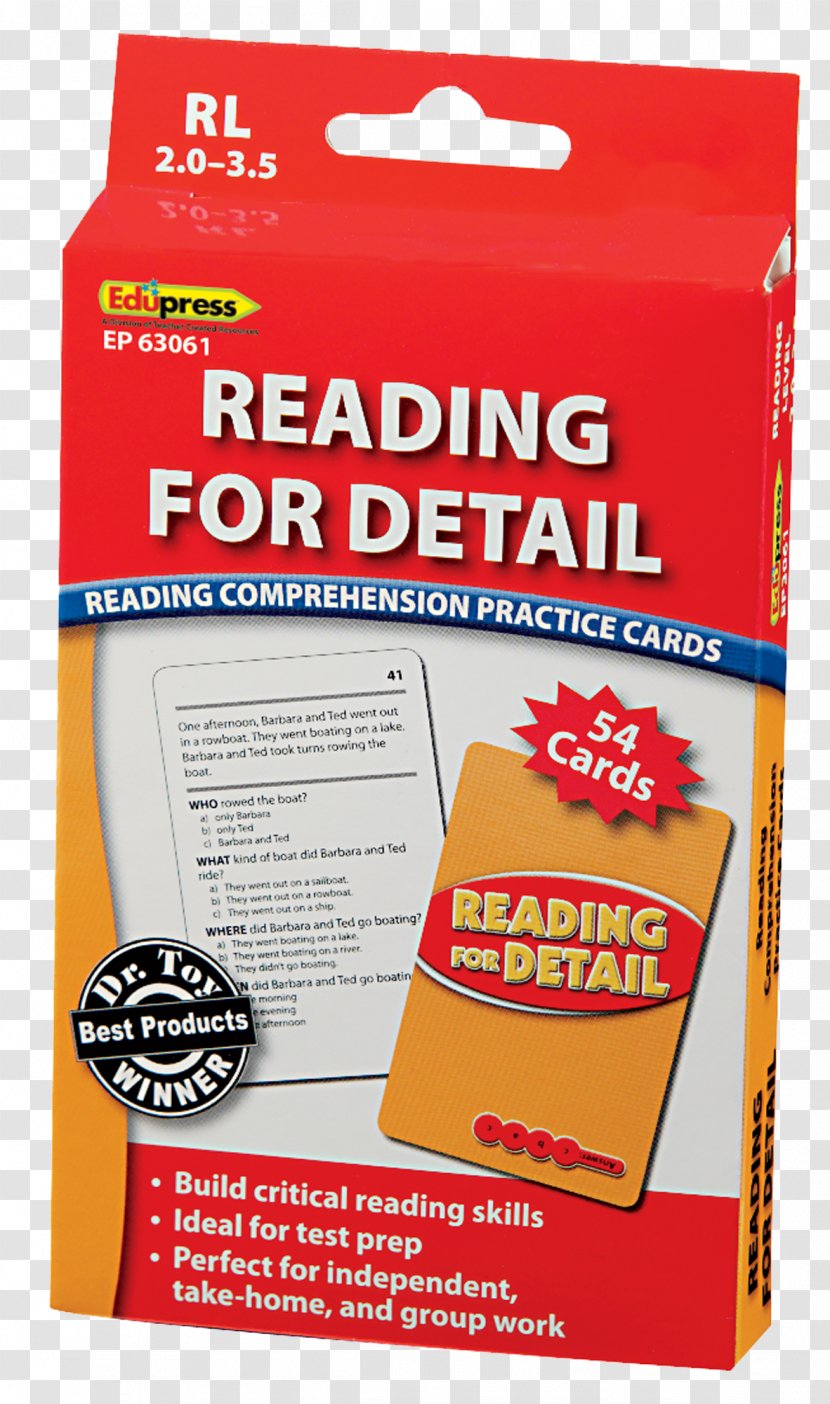 Household Cleaning Supply Reading Comprehension Readability Understanding - Playing Card - Act Prep Book Transparent PNG