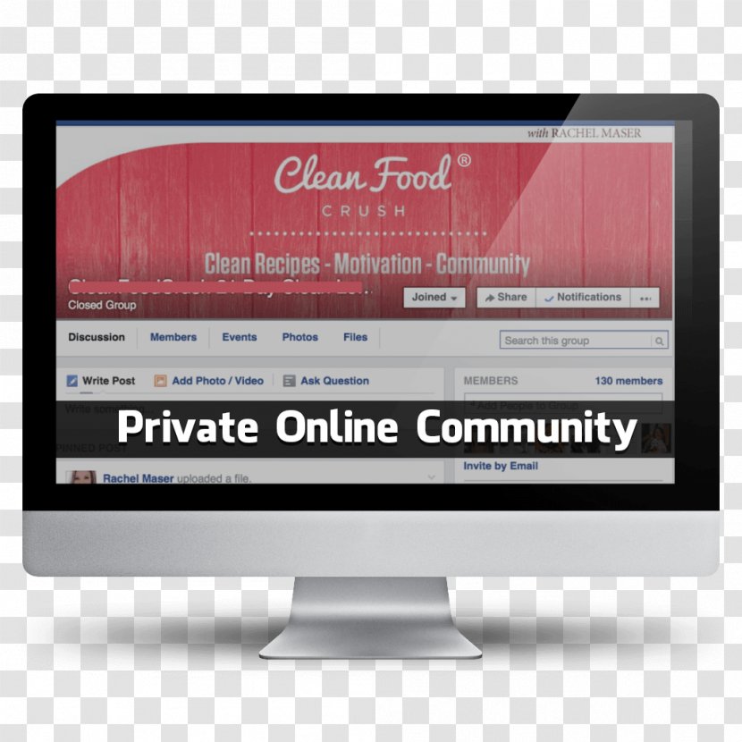 Brand Clean Eating Food Display Advertising - Online Community Group Transparent PNG