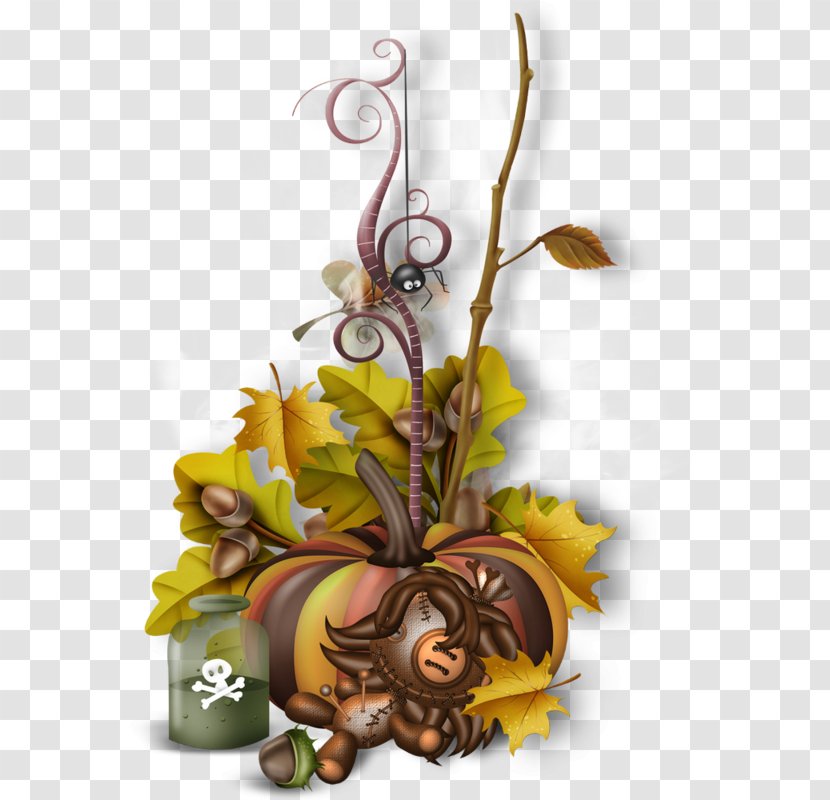 Floral Design Clip Art - Flower Bouquet - Halloween Pumpkin Transparent PNG