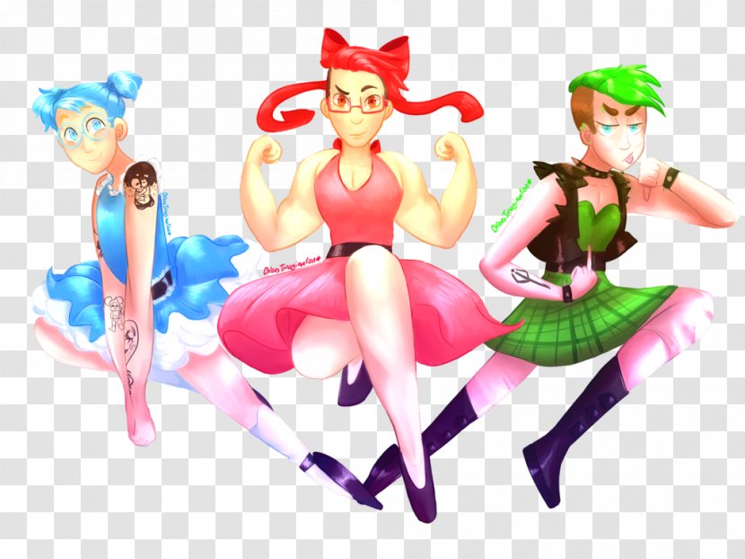 Figurine Cartoon Character Fiction - Heart - Power Puff Girls Transparent PNG