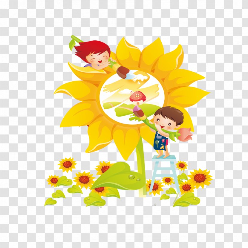 Drawing Painting - Floristry - Sunflower Class Transparent PNG