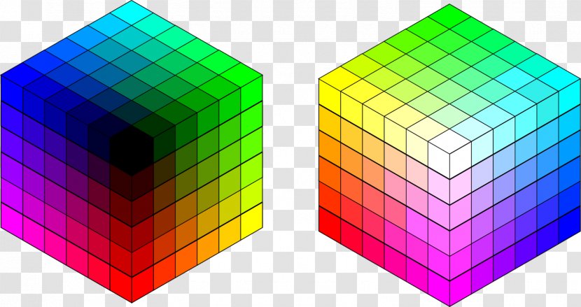 RGB Color Model Visible Spectrum Space - Spectral - Colorful Cubes Transparent PNG