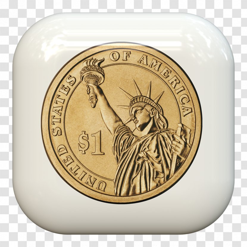 United States Dollar Coin Presidential $1 Program - Ceramic Gold Transparent PNG