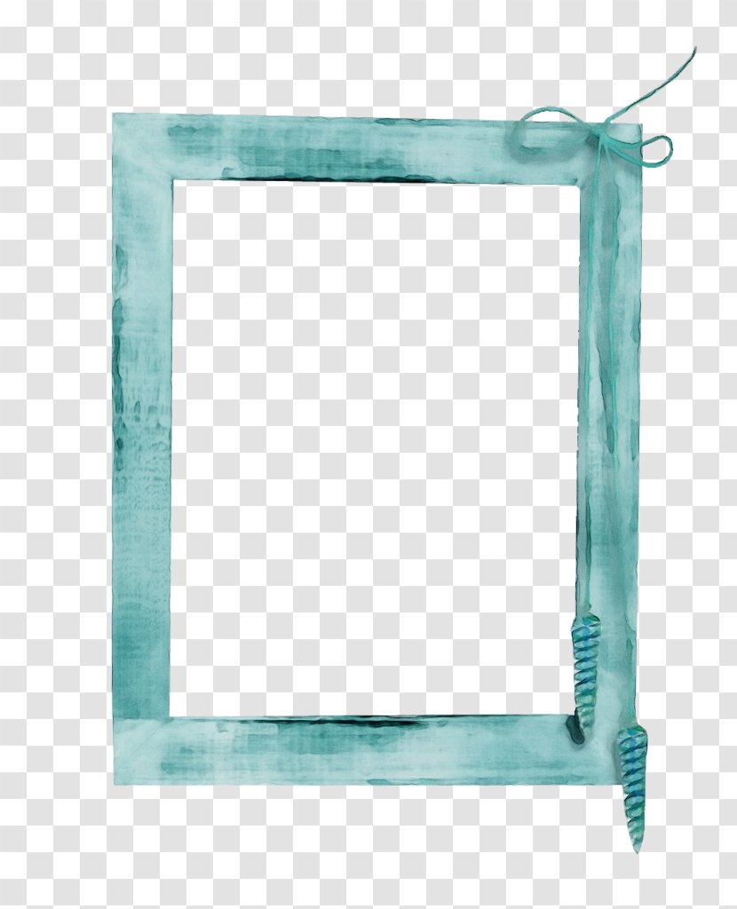 Background Blue Frame - Rectangle - Teal Transparent PNG