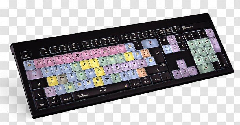 Computer Keyboard LogicKeyboard Adobe Premiere Pro Wireless Shortcut Apple - Electronics - Cut Transparent PNG