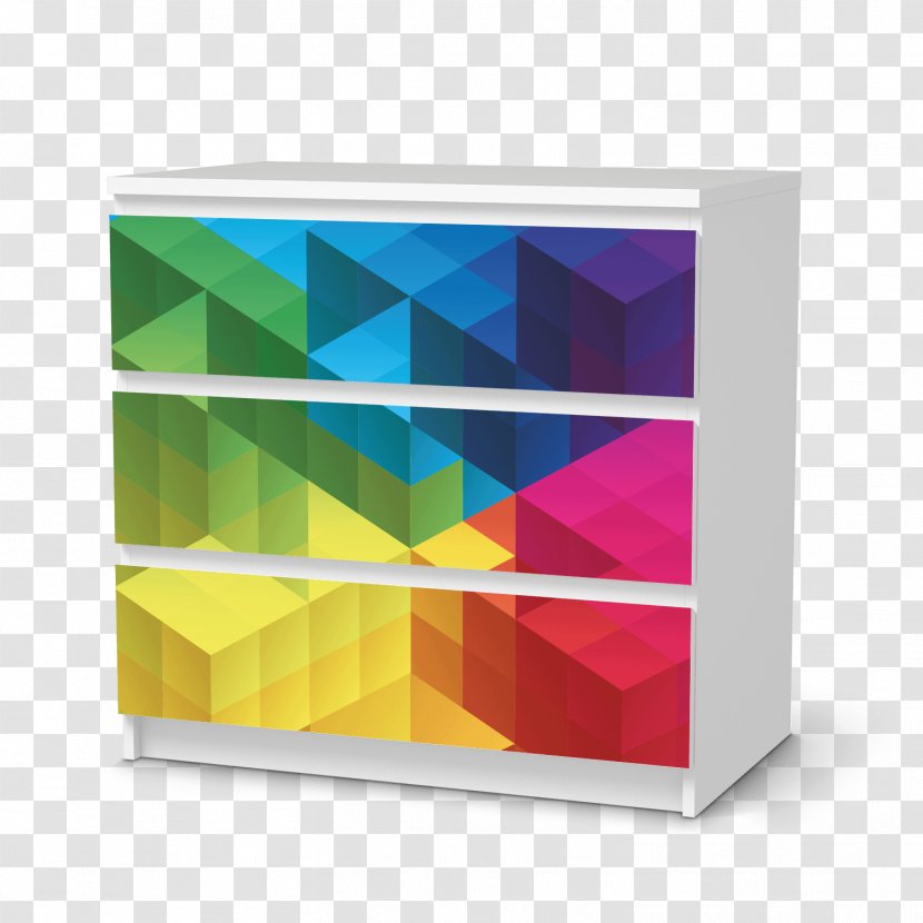 Drawer Pantone Matching System Commode - Colorful Cubes Transparent PNG