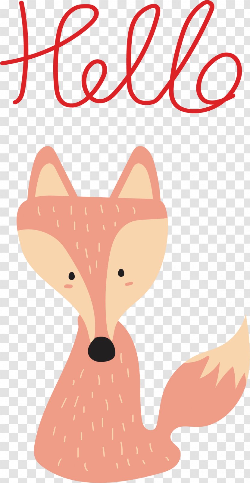 Red Fox Children Painting Clip Art - Heart - Vector Transparent PNG