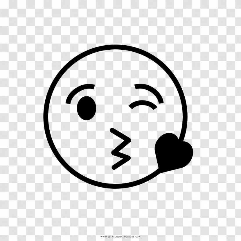 Coloring Book Drawing Smiley Black And White Nose - Printing Transparent PNG