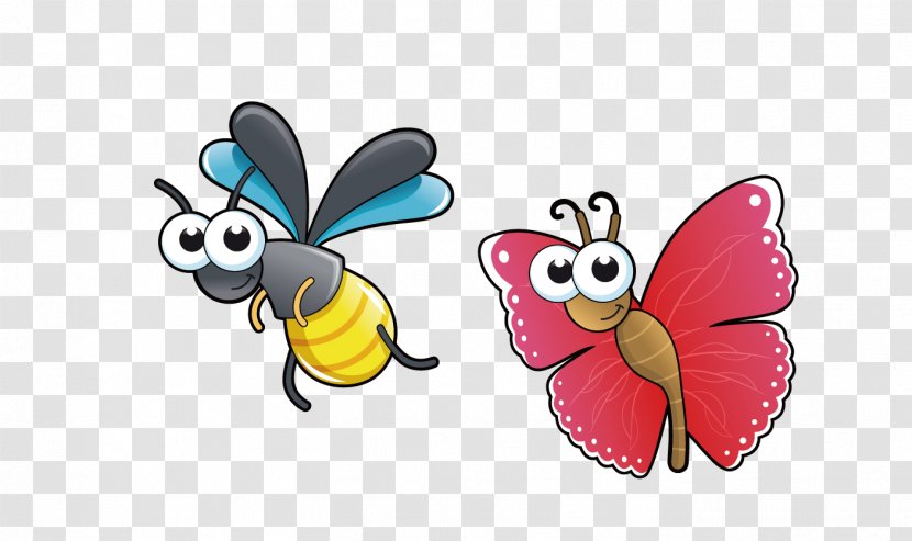 Insect Cartoon Drawing Clip Art - Pollinator - Bee Transparent PNG