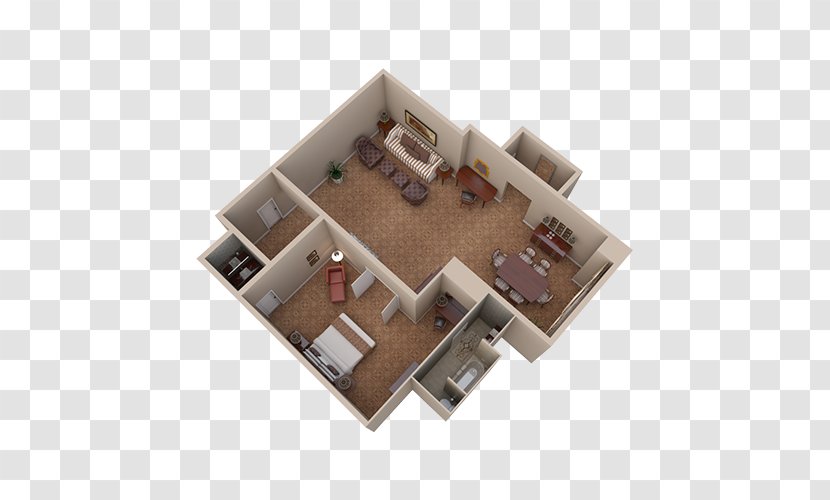 The Roosevelt New Orleans Suite Hotel 3D Floor Plan - Bedroom Transparent PNG