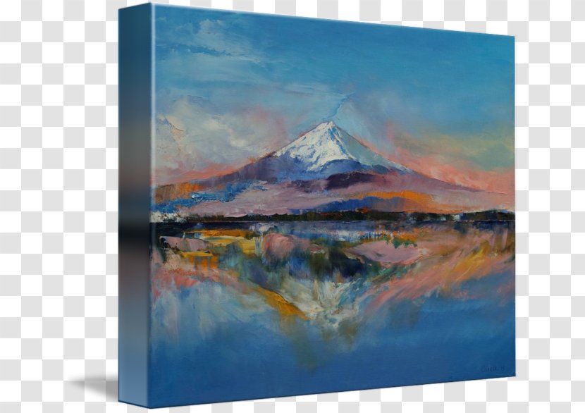 Landscape Painting Acrylic Paint Art Oil Pastel - Mount Fuji Transparent PNG