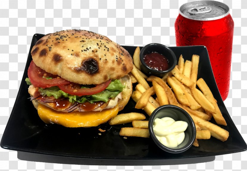 French Fries Hamburger Cheeseburger Veggie Burger Chicken - King Transparent PNG