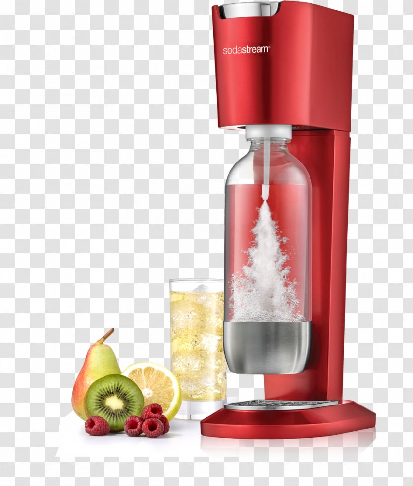 Carbonated Water Drink SodaStream Fizzy Drinks Syrup - Red Soda Transparent PNG