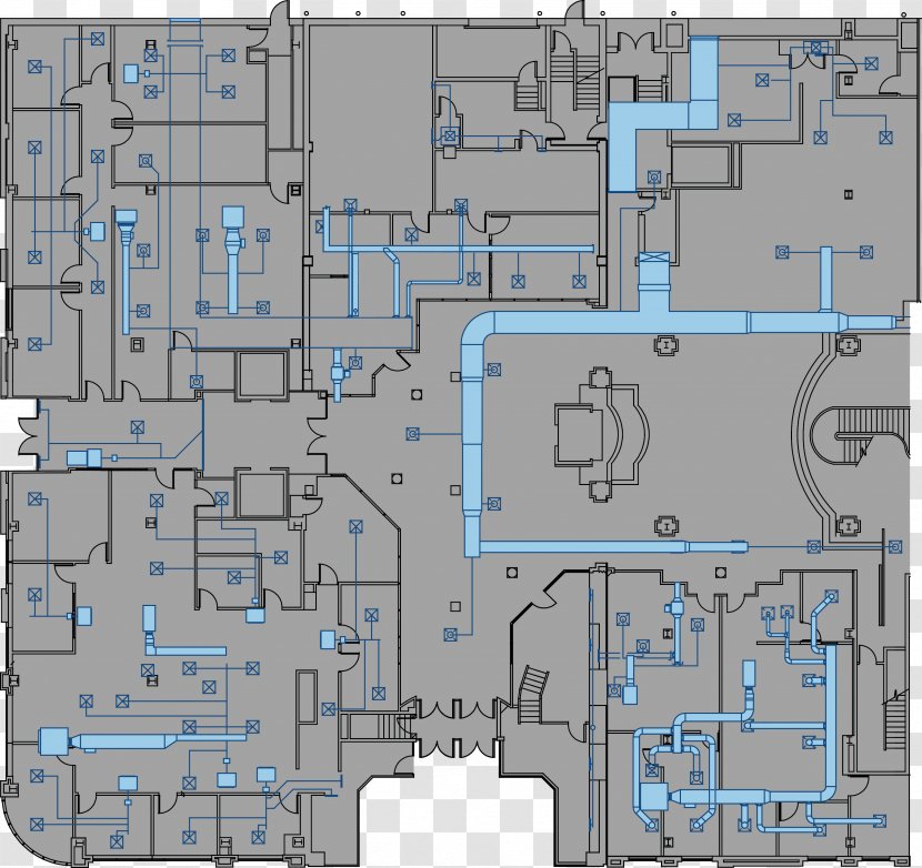 Engineering Floor Plan Urban Design Suburb Electrical Network - Residential Area - Modern Home Architectural Sketch Transparent PNG