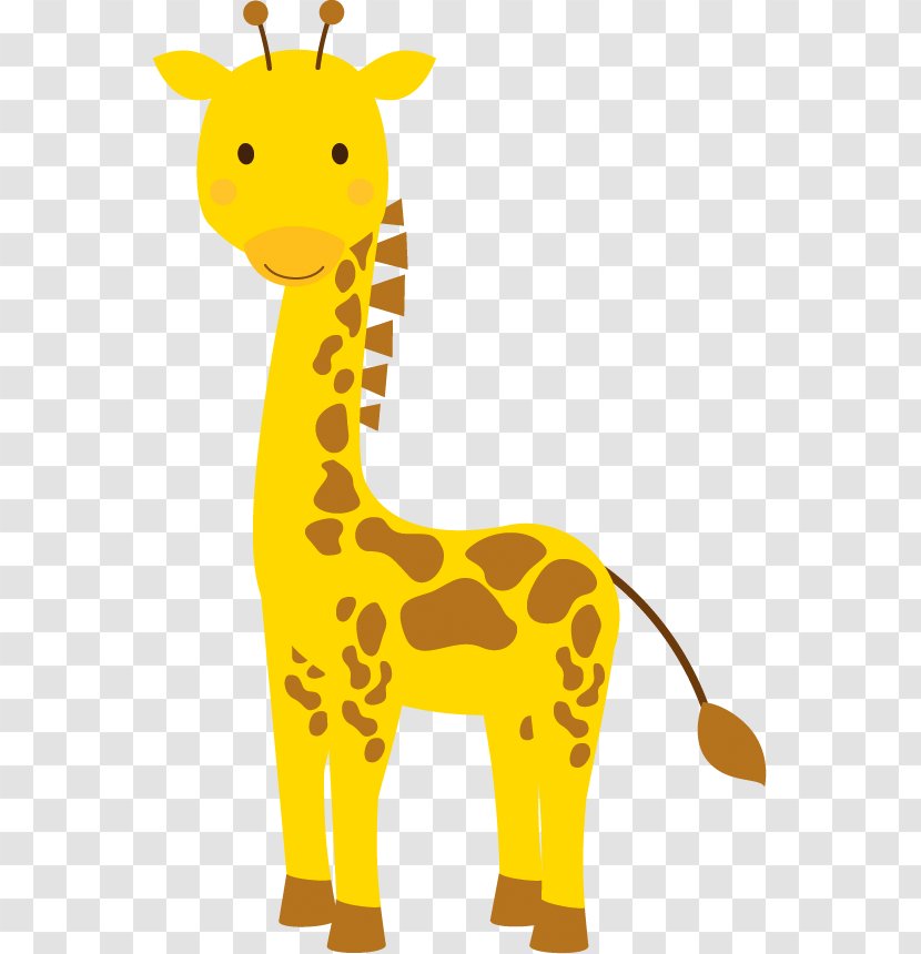 Cute Cartoon Giraffe Baby Clipart. - Wildlife - Telegram Transparent PNG