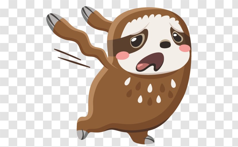 Sticker VKontakte Sloth Emoji - Viber - Dog Like Mammal Transparent PNG