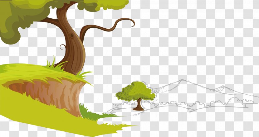 Poster Tree - Grass Spring Material Transparent PNG