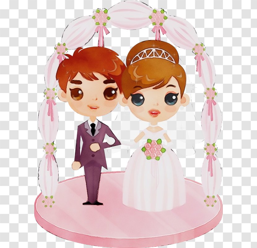 Bride And Groom Cartoon - Ritual - Party Favor Gesture Transparent PNG