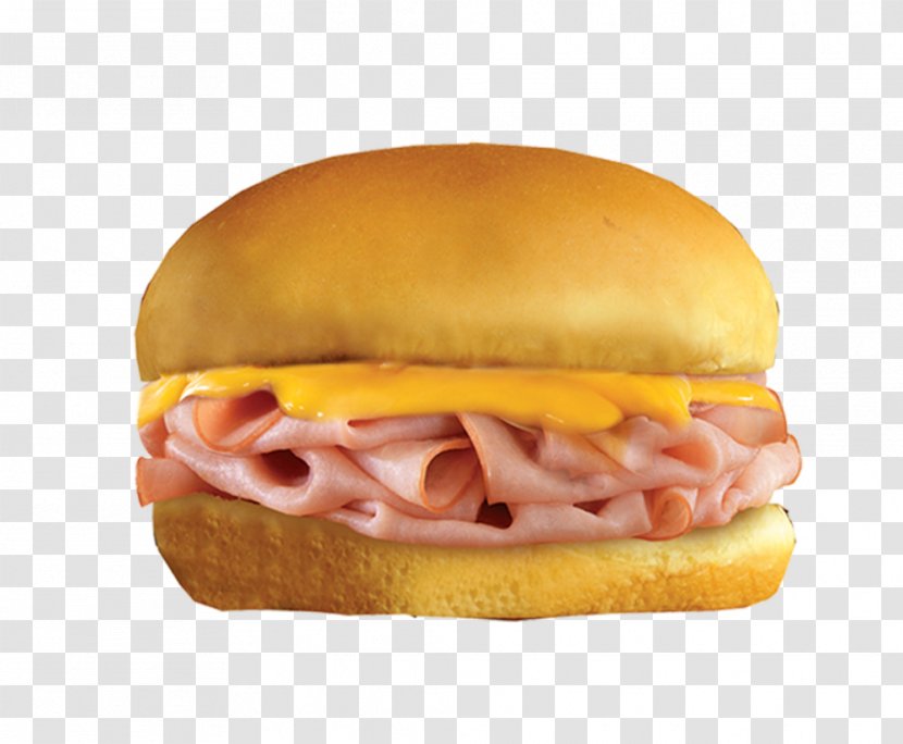 Ham And Cheese Sandwich Hamburger Fast Food Breakfast - Slider Transparent PNG