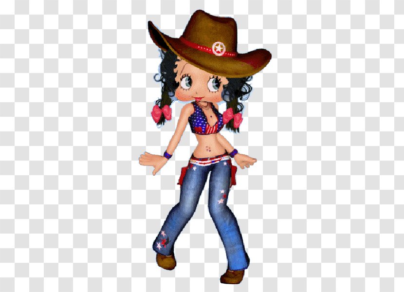 Betty Boop Cowboy Cartoon Character - Headgear - Watercolor Transparent PNG