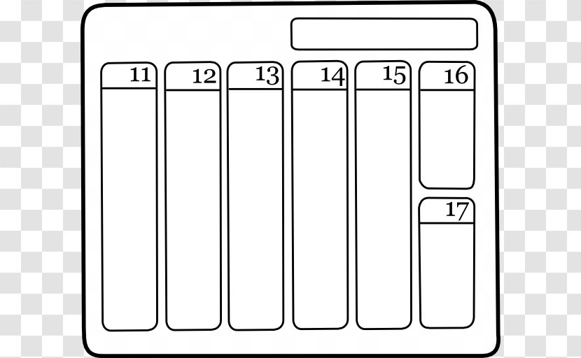 Calendar Names Of The Days Week Diary Clip Art - Frame - Weekly Cliparts Transparent PNG