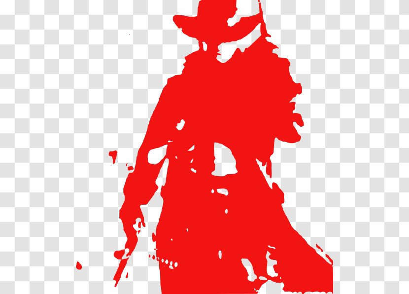 Cowboy Black And White Western Clip Art - Drawing Transparent PNG