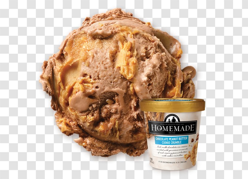 Peanut Butter Cookie Ice Cream Crumble Butterscotch - Chocolate Transparent PNG