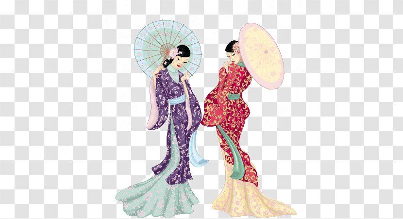 China Chinese Cuisine Illustration - Geisha - Women Wind Transparent PNG