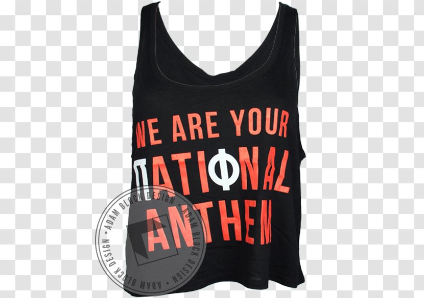 Gilets T-shirt Sleeveless Shirt Font - Outerwear - National Anthem Transparent PNG