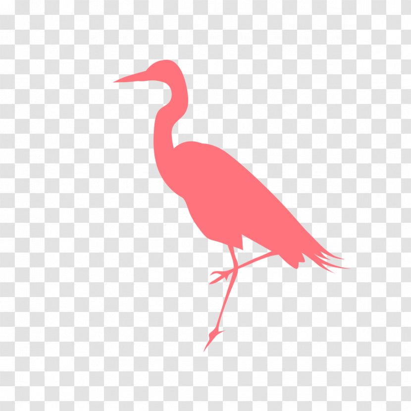 Crane White Stork Heron Red - Abstract Transparent PNG