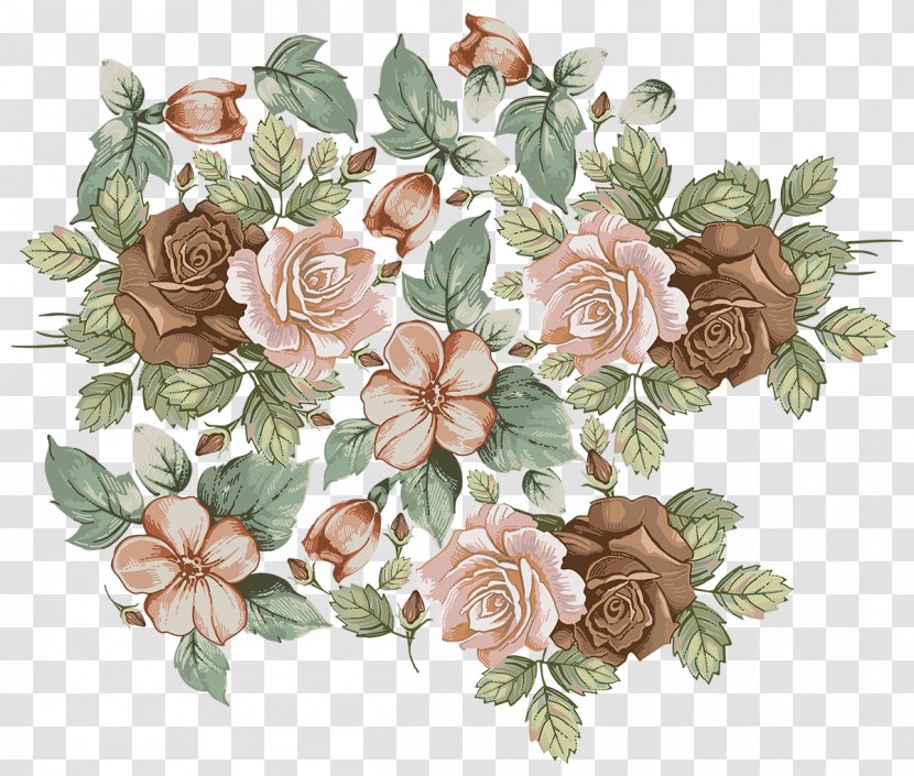 Flower Adobe Illustrator - Retro Floral Pattern Transparent PNG