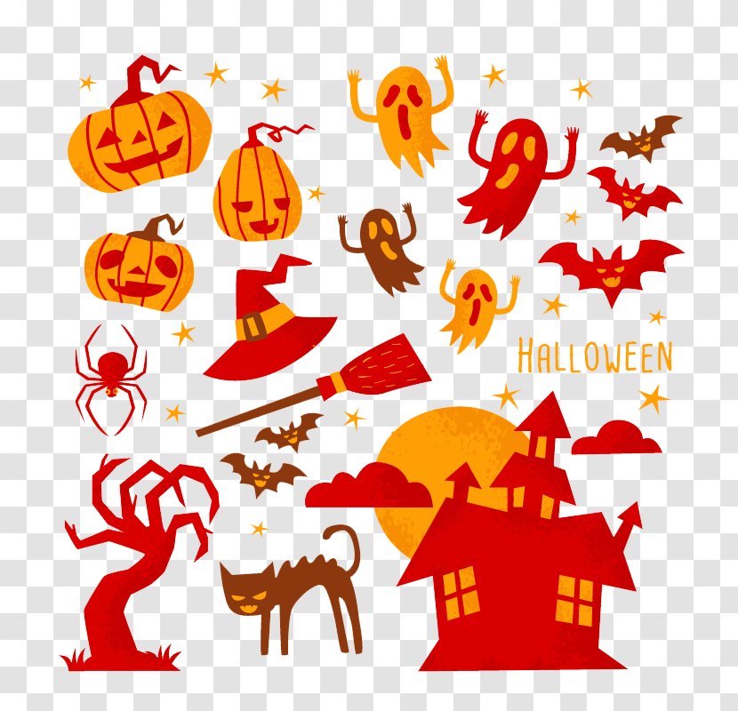 Halloween Card Greeting Illustration - Shutterstock - Elements Transparent PNG