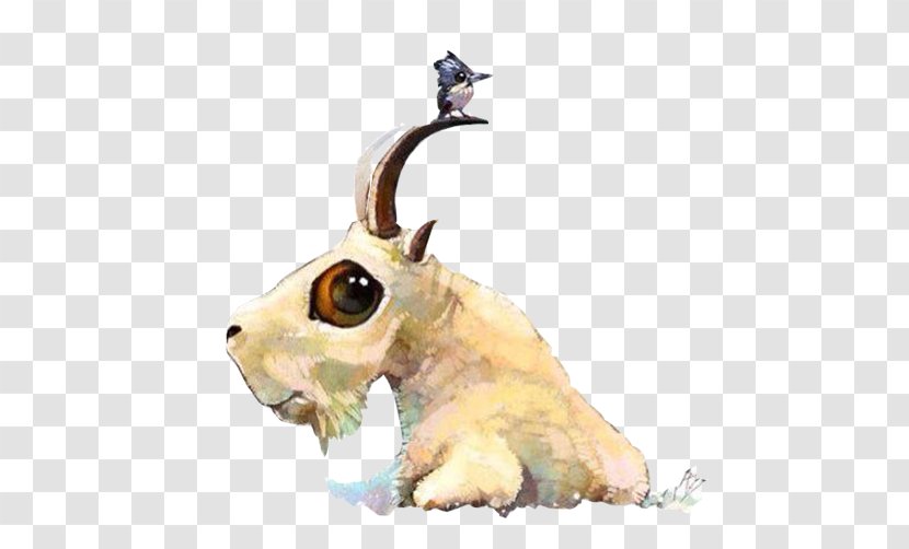 Watercolor Painting Drawing Animal U6cbbu6108u7cfb Illustration - Cat - Goat Snow Stock Image Transparent PNG