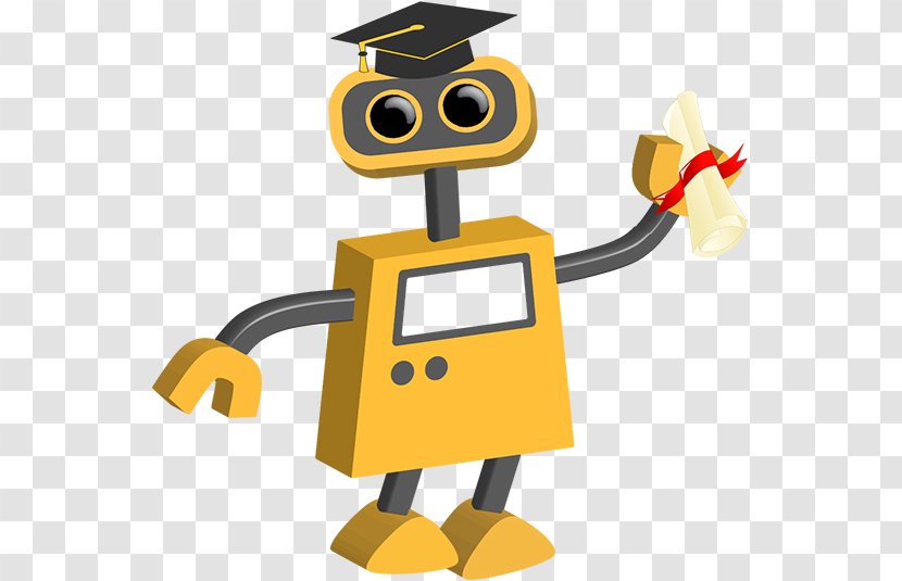 Robot Cartoon Animation Clip Art - Internet Bot - Graduation Element Transparent PNG