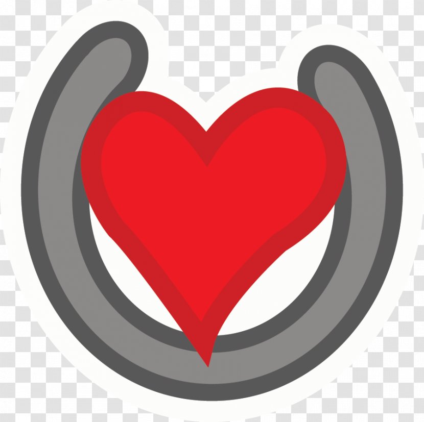 Horseshoe Heart Clip Art - Silhouette - Leslie Cliparts Transparent PNG