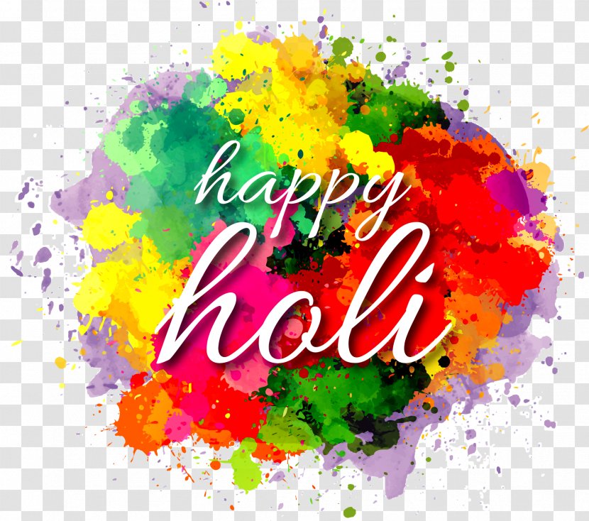 Holi Wish Happiness Festival - Love - Splash Inkcolor Background Graffiti Transparent PNG