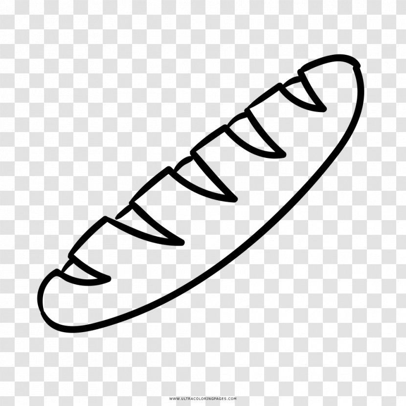 Coloring Book Baguette Drawing Line Art Como Dibujar: UNA GUÍA DE TÉCNICAS FÁCILES PARA APRENDER A DIBUJAR - Shoe - Pan Integral Transparent PNG